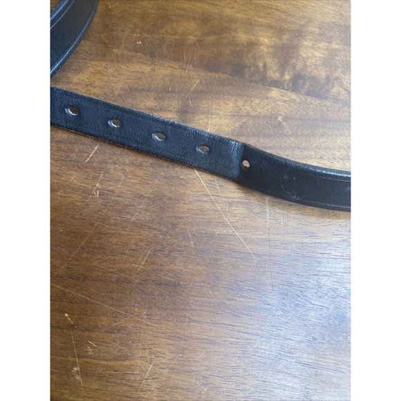 Tory English Bridle Leather Belt Black Women’s Sz 28 Style 2134 Stitched 3/4\